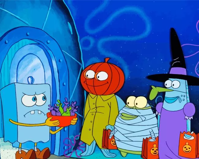 halloween spongebob paint by number Halloween Spongebob Paint By Numbers
