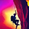 Hiking Man Silhouette Paint By Numbers