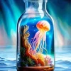 Jellyfish In A Glass Paint By Numbers
