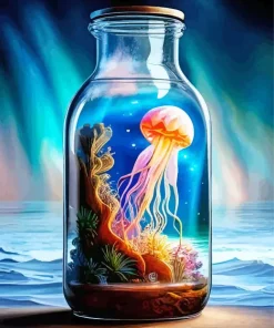Jellyfish In A Glass Paint By Numbers