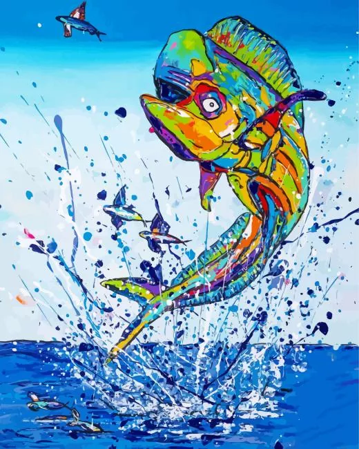 mahi mahi fish paint by number Mahi Mahi Fish Paint By Numbers