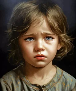 Sad Eyes Boy Paint By Numbers