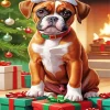 Christmas Boxer Paint By Numbers