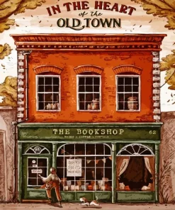 Old Town Book Shop Paint By Numbers