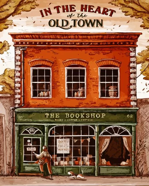 Old town book shop paint by numbers Old Town Book Shop Paint By Numbers