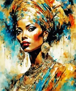 Abstract African Woman Paint By Numbers