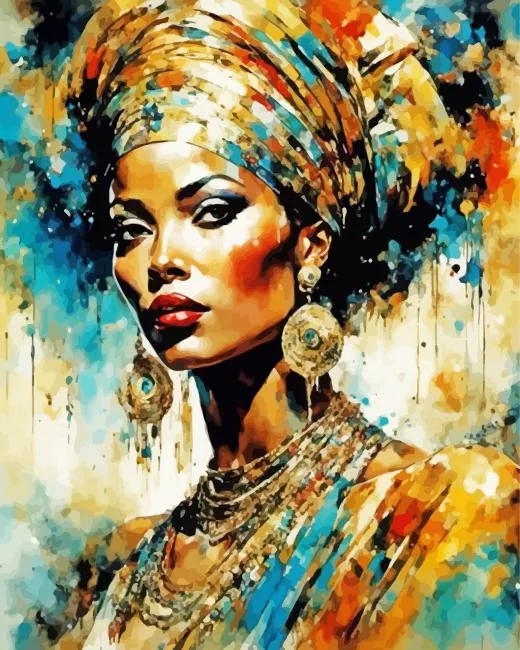 abstract african woman paint by numbers Abstract African Woman Paint By Numbers