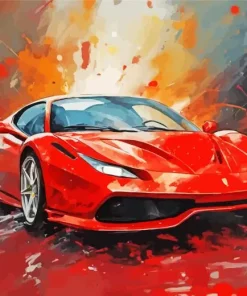 Vintage Ferrari Car Paint By Numbers