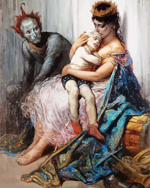 acrobats by gustave dore paint by number Acrobats Gustave Dore Paint By Numbers