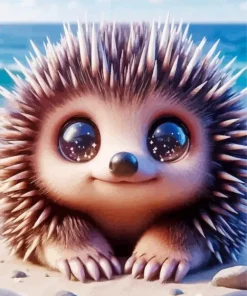 Adorable Echidna Paint By Numbers