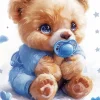 Adorable Nursery Bear Paint By Numbers
