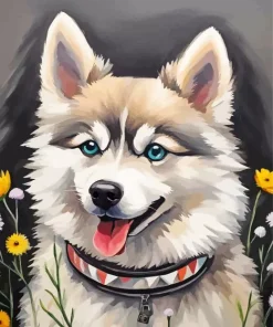 Aesthetic Pomsky Art Paint By Numbers