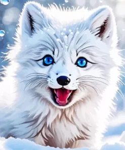 Aesthetic Arctic Fox Paint By Numbers