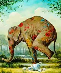 Big Elephant Balancing Paint By Numbers
