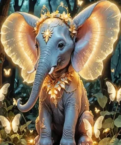Fairy Elephant Art Paint By Numbers