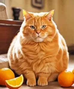 Orange Cat Art Paint By Numbers