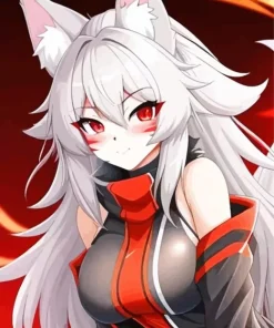 Female Kitsune Mask Paint By Numbers