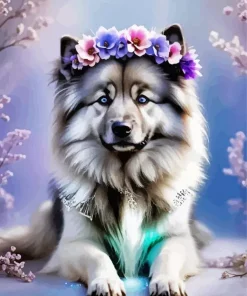 Flower Crown Dog Paint By Numbers