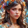 Flower Hair Art Paint By Numbers