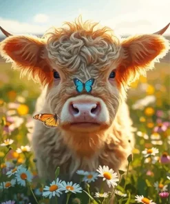 Aesthetic Fluffy Calf Paint By Numbers