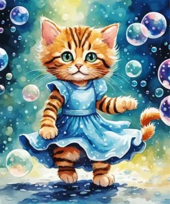Fluffy Tabby Kitten Paint By Numbers