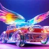 Flying Car Art Paint By Numbers