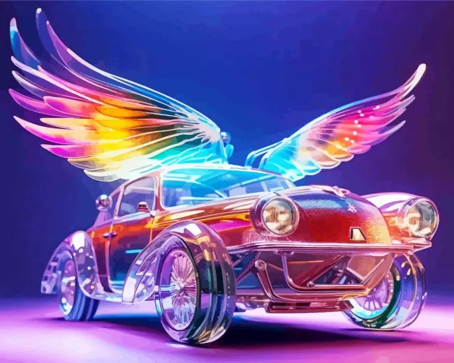 aesthetic flying car art paint by numbers Flying Car Art Paint By Numbers