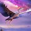 Flying Heron Art Paint By Numbers