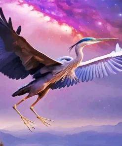Flying Heron Art Paint By Numbers