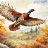 Flying Pheasant Art Paint By Numbers