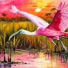 Aesthetic Flying Spoonbill Paint By Numbers