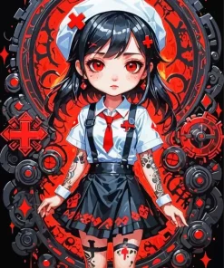 Aesthetic Nurse Anime Paint By Numbers