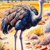 Aesthetic Ostrich Art Paint By Numbers