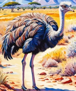 Aesthetic Ostrich Art Paint By Numbers