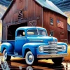 Blue Truck Paint By Numbers
