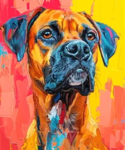 Boxer Brown Dog Art Paint By Numbers