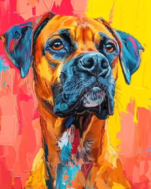 boxer brown dog art paint by numbers Boxer Brown Dog Art Paint By Numbers