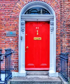 Brick Red Door Paint By Numbers