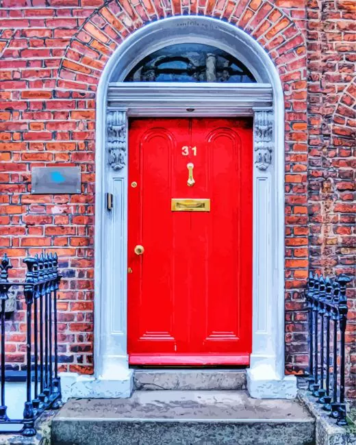 brick red door paint by numbers Brick Red Door Paint By Numbers
