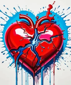 Broken Heart Art Paint By Numbers