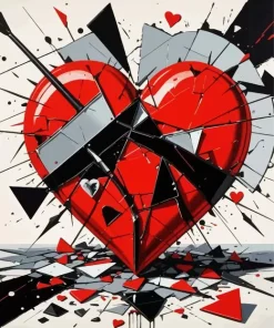 Heart With Arrow Paint By Numbers