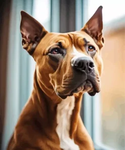 Brown Amstaff Dog Paint By Numbers