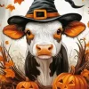 Cow Witch Paint By Numbers