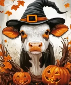 Cow Witch Paint By Numbers