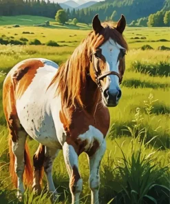 Brown White Horse Paint By Numbers