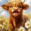 Brown Baby Calf Paint By Numbers