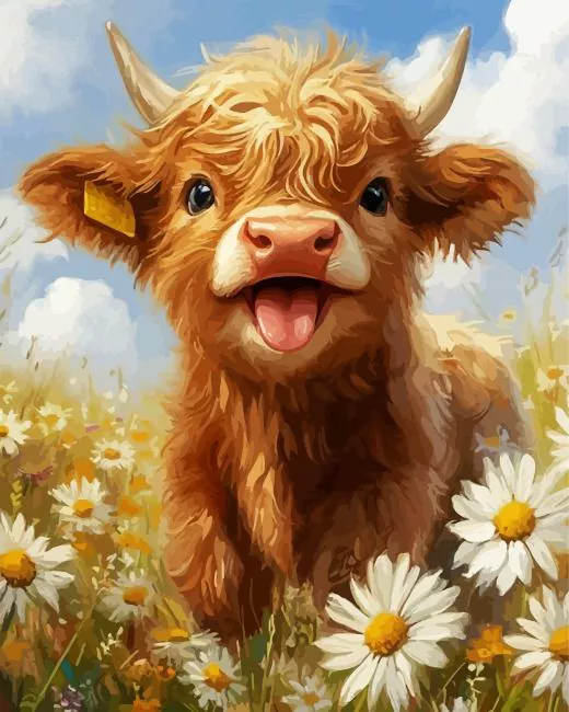 brown baby calf paint by number Brown Baby Calf Paint By Numbers