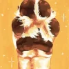 Brown Dog Paw Paint By Numbers