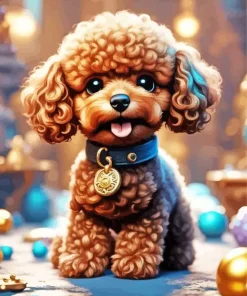 Brown Fluffy Poodle Paint By Numbers