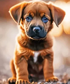 Brown Puppy Dog Paint By Numbers